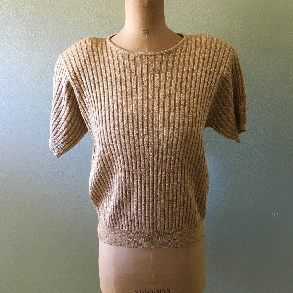 vintage horchow short sleeve sweater top